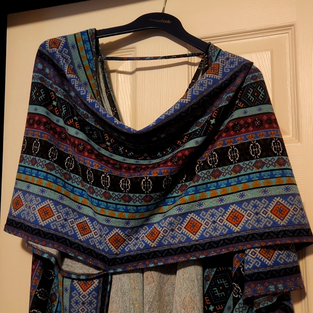 Blush wrap poncho
